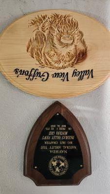 Griz finally recieved his NAVHDA plaque Griz finally recieved his NAVHDA plaque