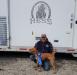 Briar with owner Justin Hess of Hess Farms with a blue open gun dog win