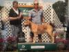 Tula and I at the dog show.  She was the best female out of 17 Chessies.